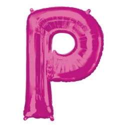 Balon foliowy litera P różowy 81 cm